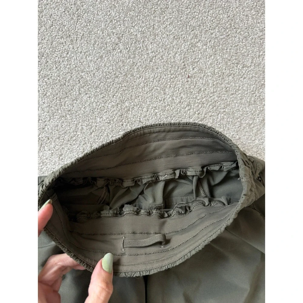 Lululemon Track That Shorts Size 2 Soft Cool Olive Green High-Rise Cut Liner 5